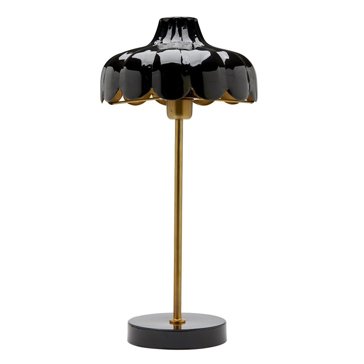 PR Home 2835003 Tischleuchte Wells Schwarz Gold 50cm