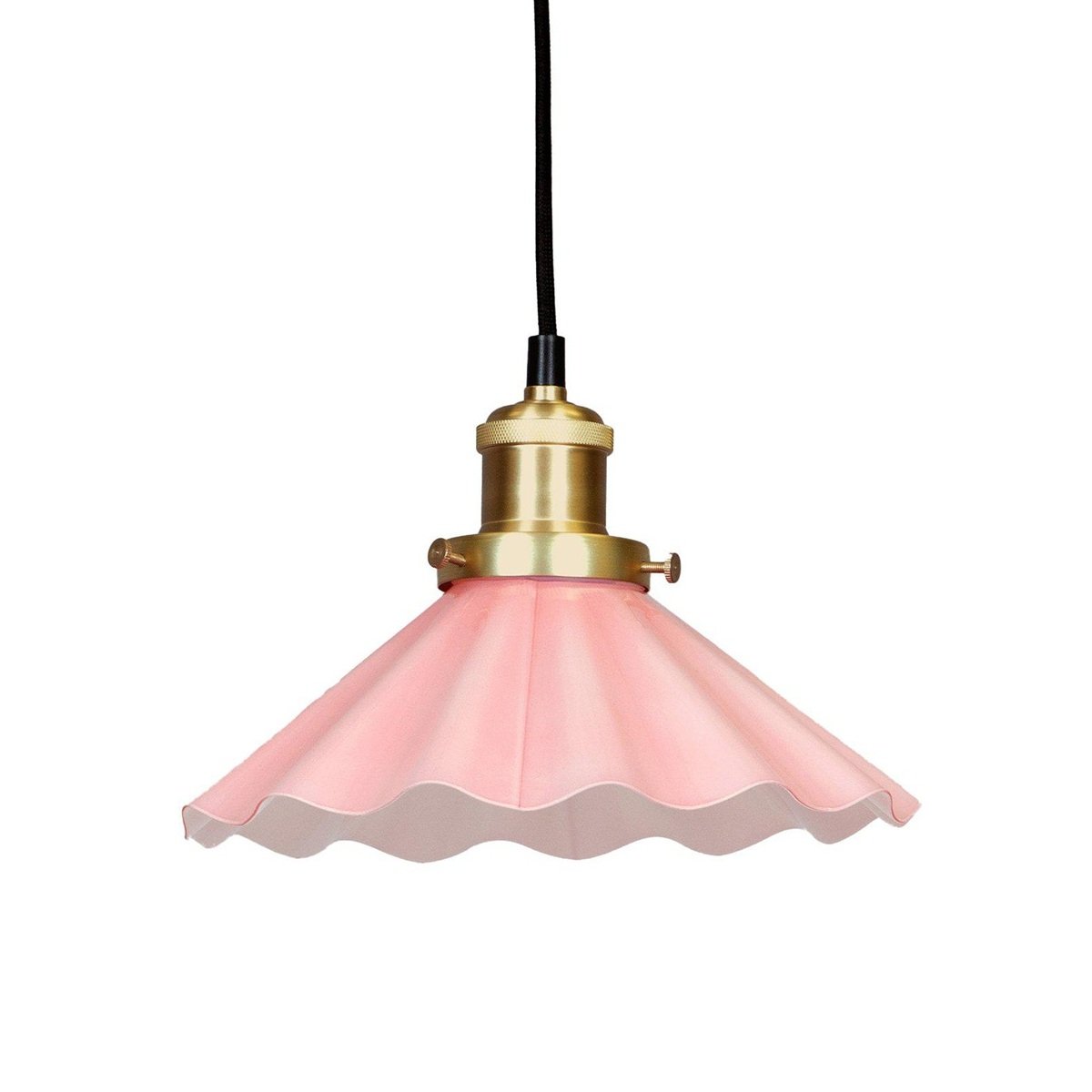 PR Home 3122533 Pendelleuchte August Rosa gewellt 25cm