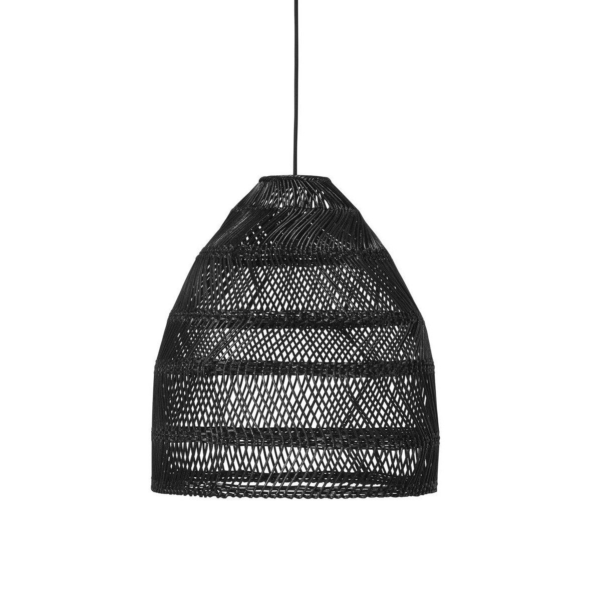 PR Home 3453-2503 Maja Outdoor Pendelleuchte Rattan Schwarz IP44 53cm