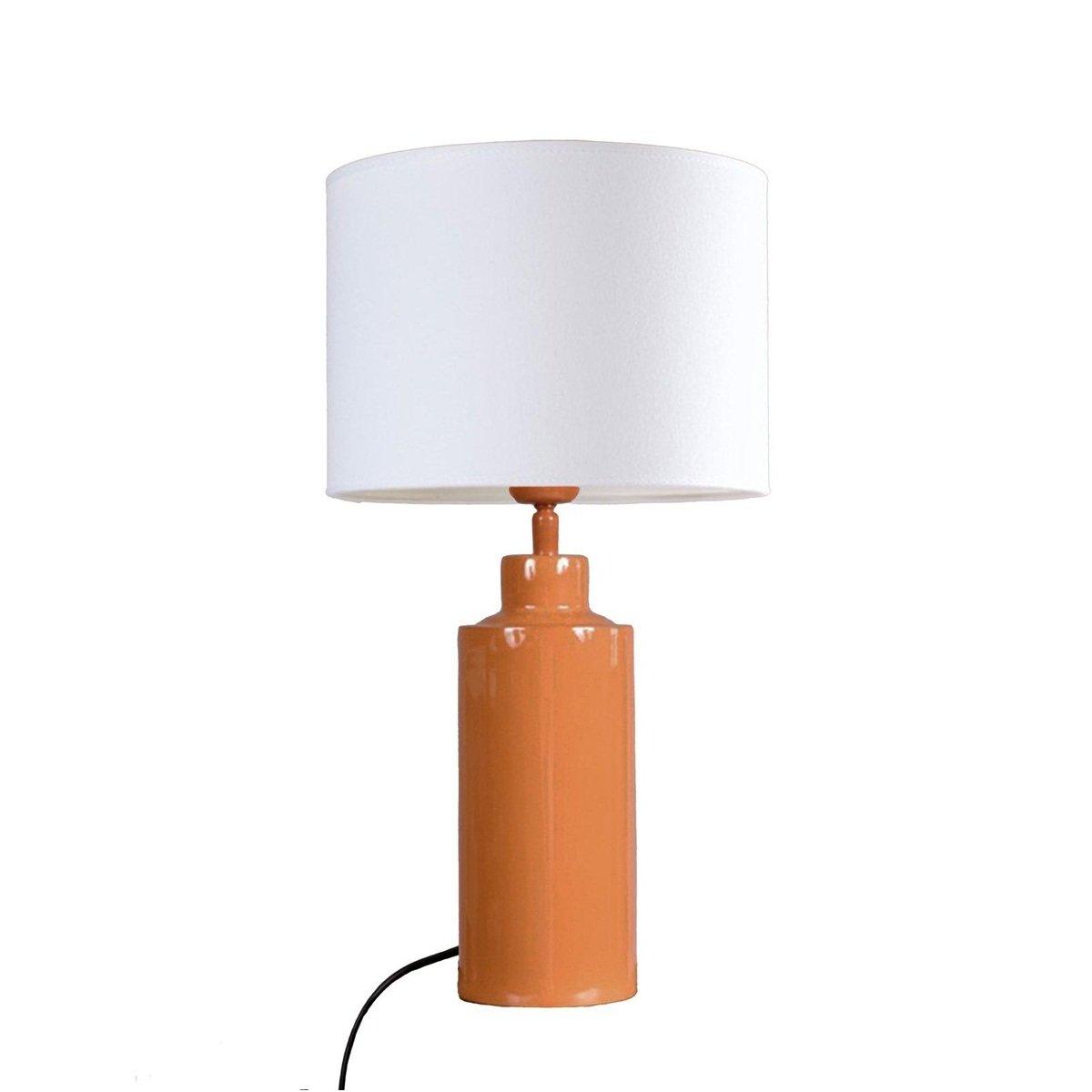 PR Home 4163234-FR01 Tischleuchte Solo Orange Stoffschirm Wei� 55cm