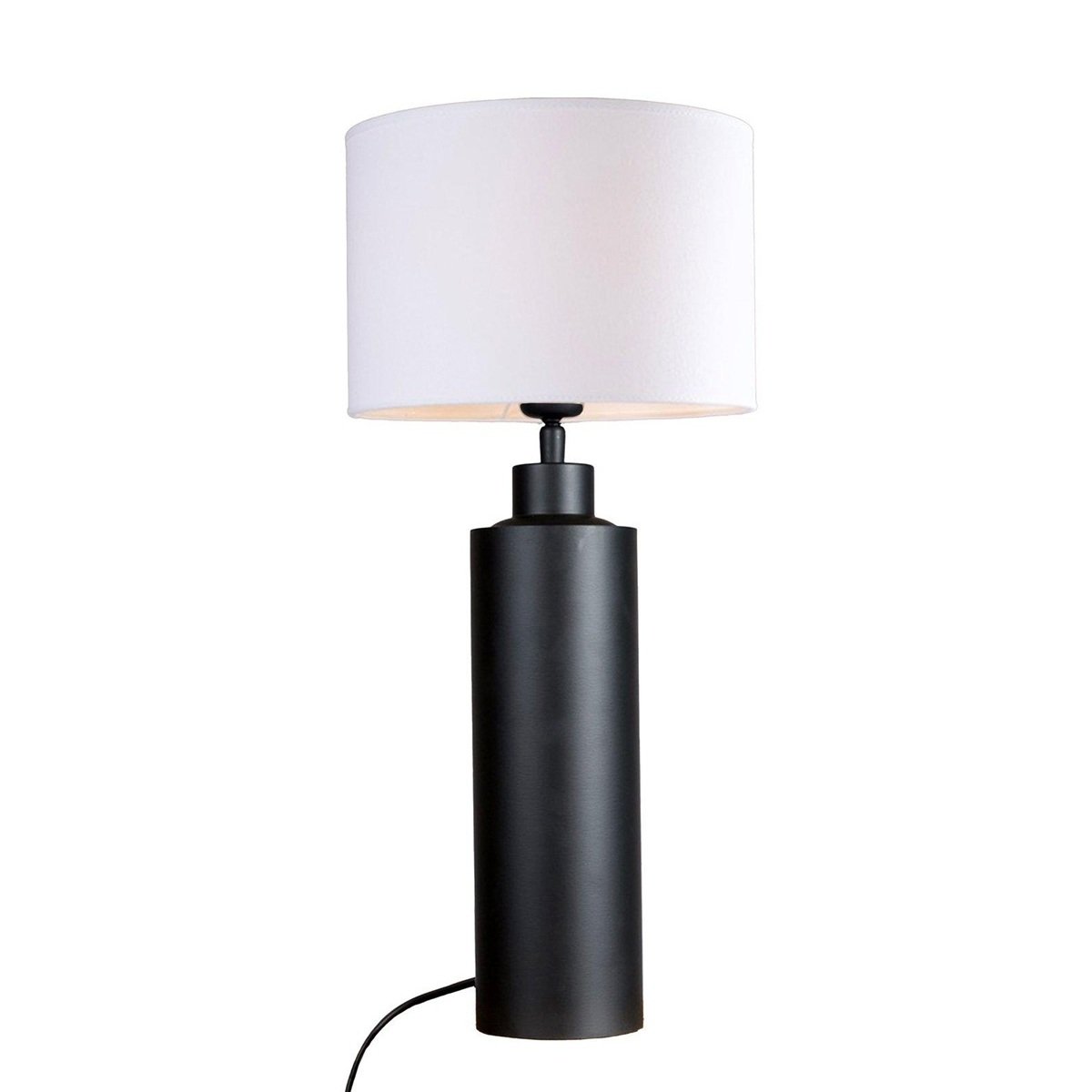 PR Home 4164403-FR01 Tischleuchte Solo Schwarz matt Stoffschirm wei� 65cm