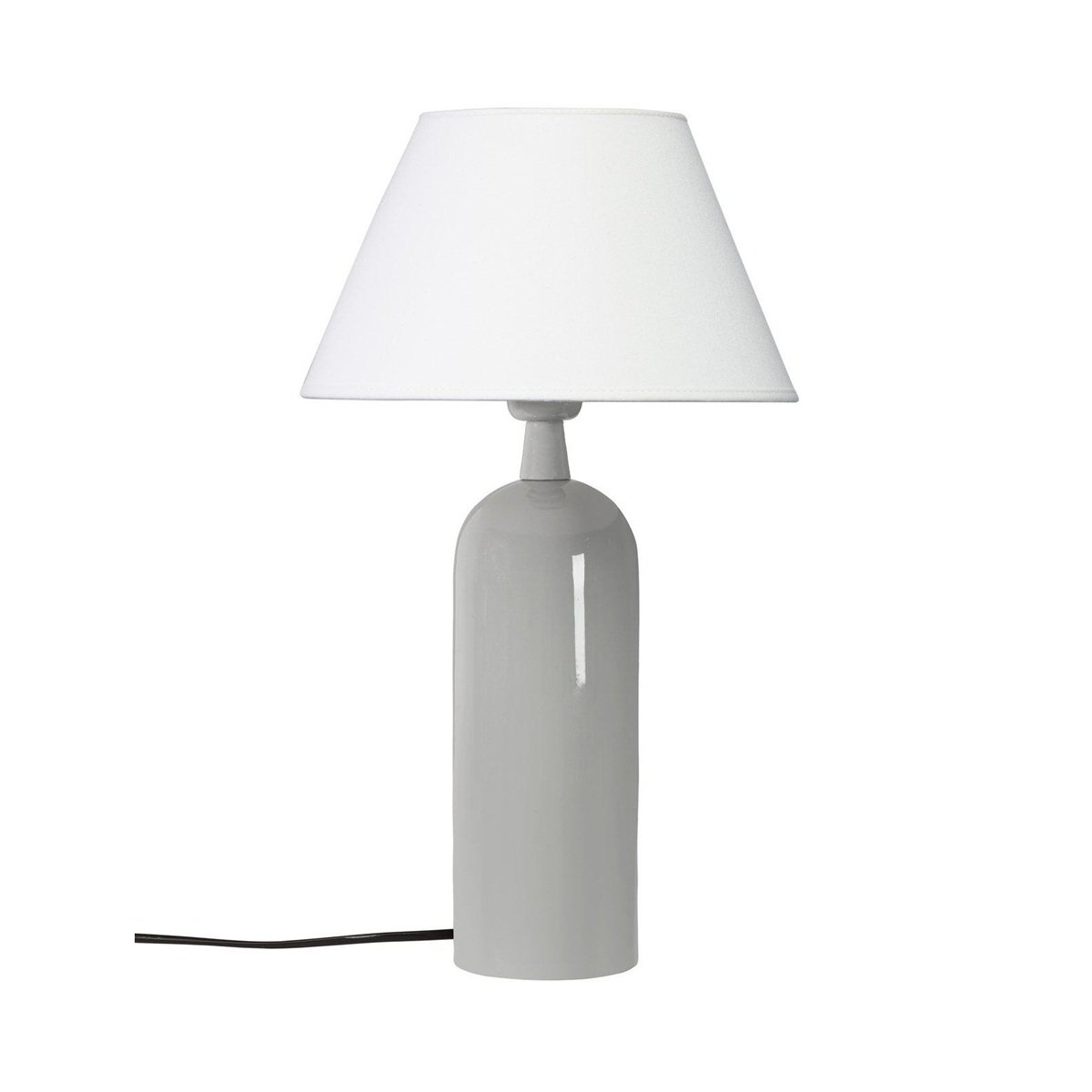 PR Home 4213507-FR01 Tischleuchte Carter Grau Stoffschirm Wei� 46cm