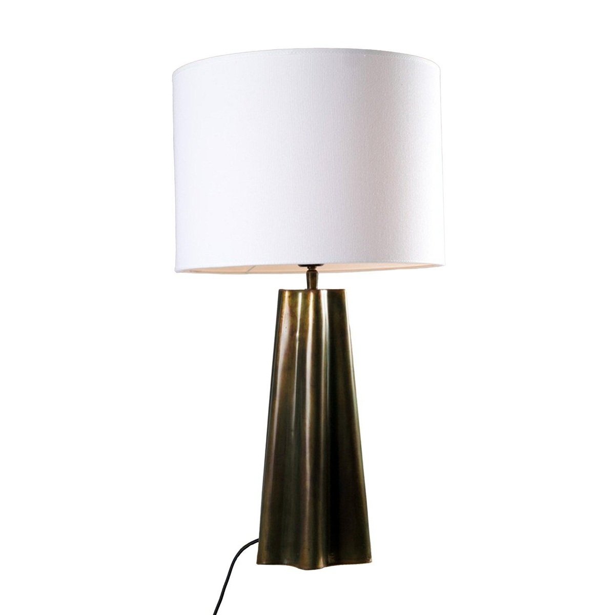 PR Home 4374402-FR01 Tischleuchte Aira �l Messing Optik Schirm Wei� 65cm