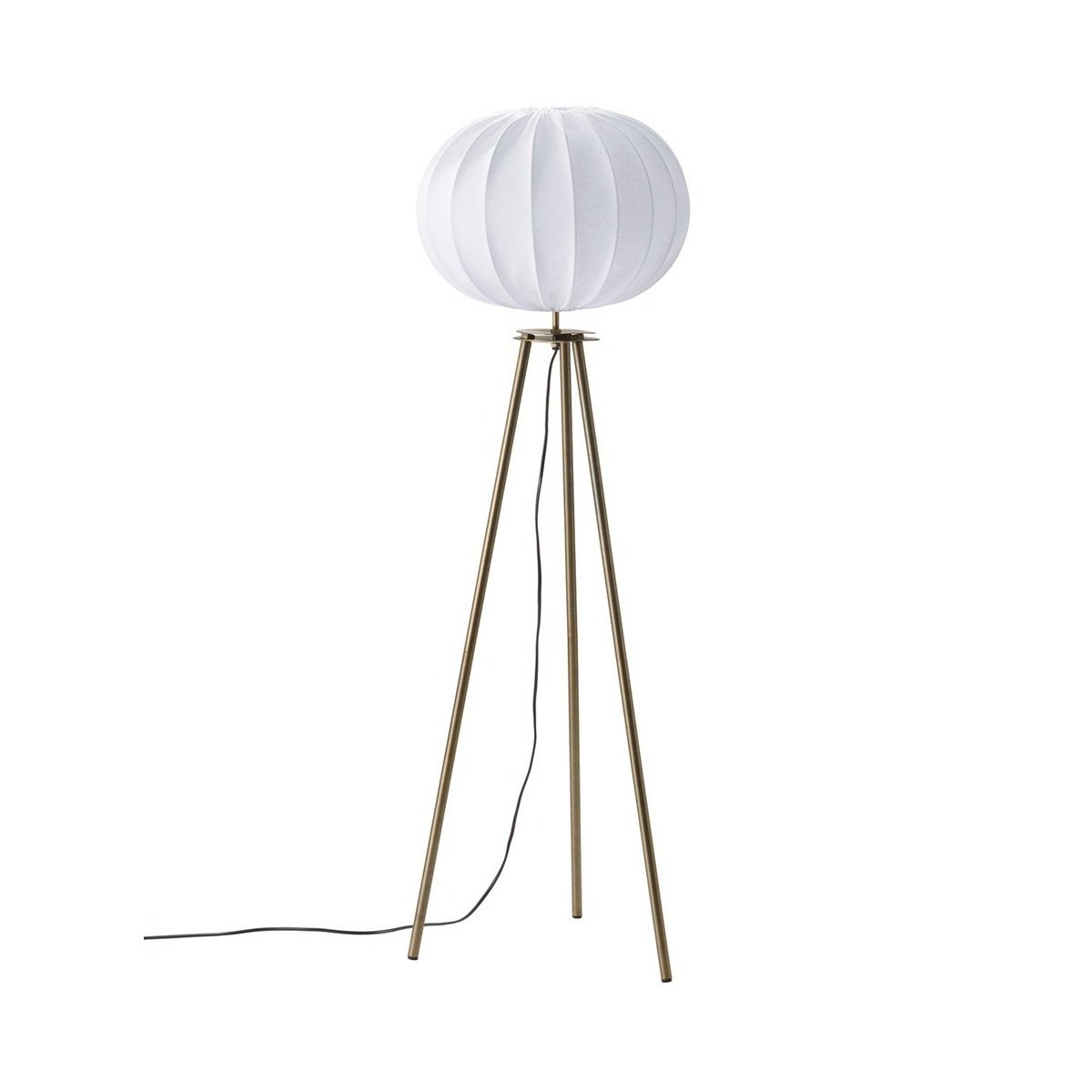 PR Home 4410502-FR01 Stehleuchte Antikmessing Stoffschirm wei�