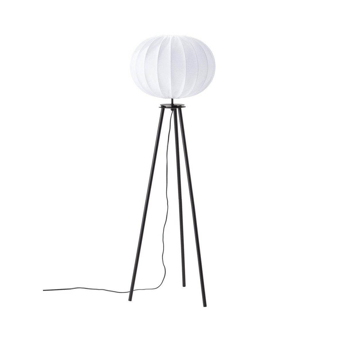 PR Home 4410503-FR01 Stehleuchte Mattschwarz Stoffschirm wei�