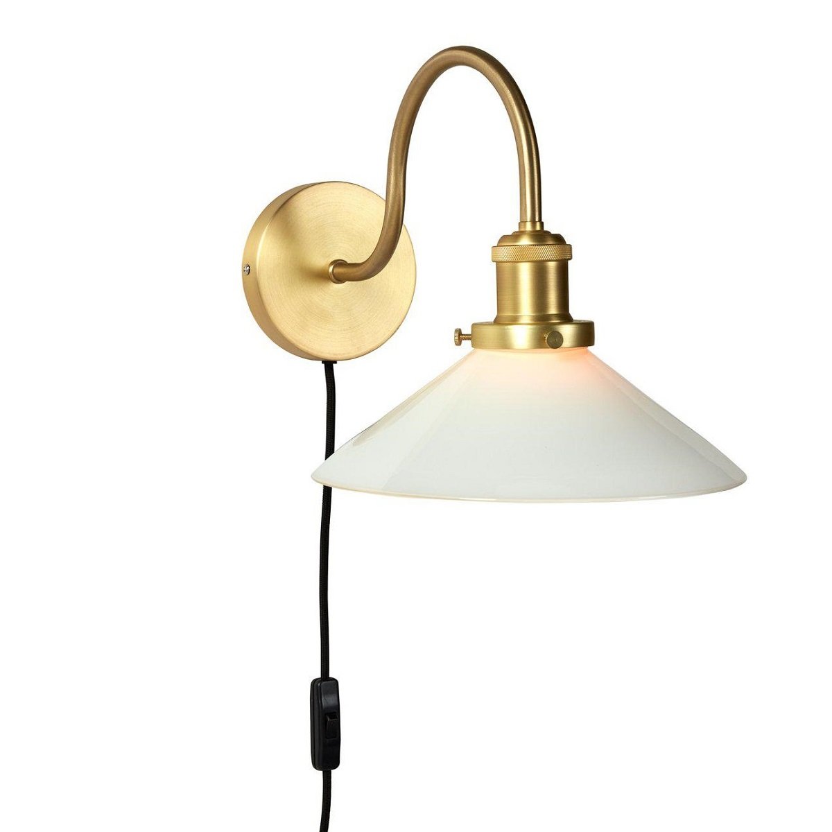 PR Home 4621510 Wandleuchte Axel Messing Opal E27