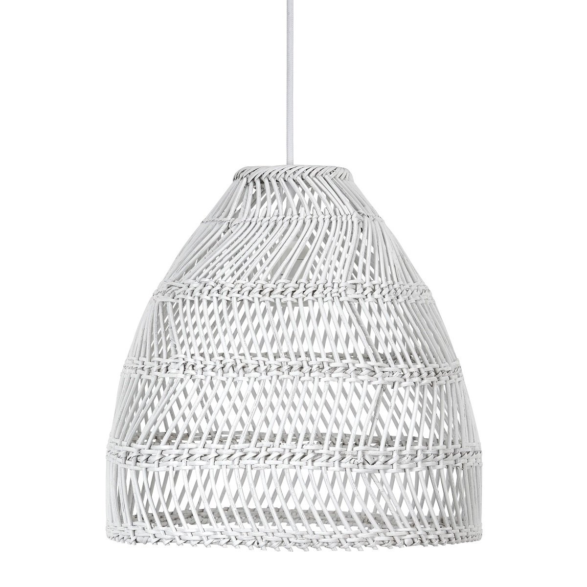 PR Home 4636-BT01 H�ngelampe Maja wei�es Rattan 36cm