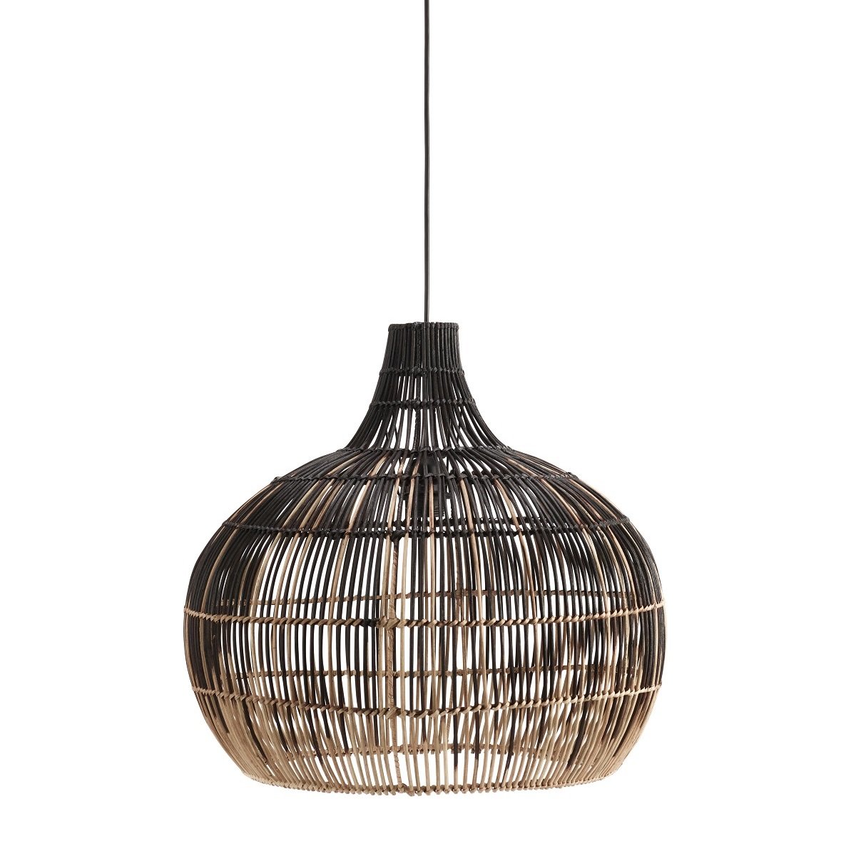 PR Home 5338-BT02 Pendelleuchte Martha natur schwarz 50cm