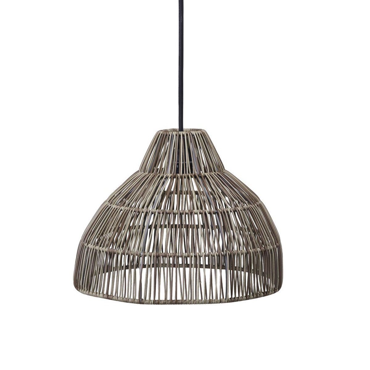 PR Home 7040-2503 Bao Outdoor Pendelleuchte Polyrattan grau 40cm