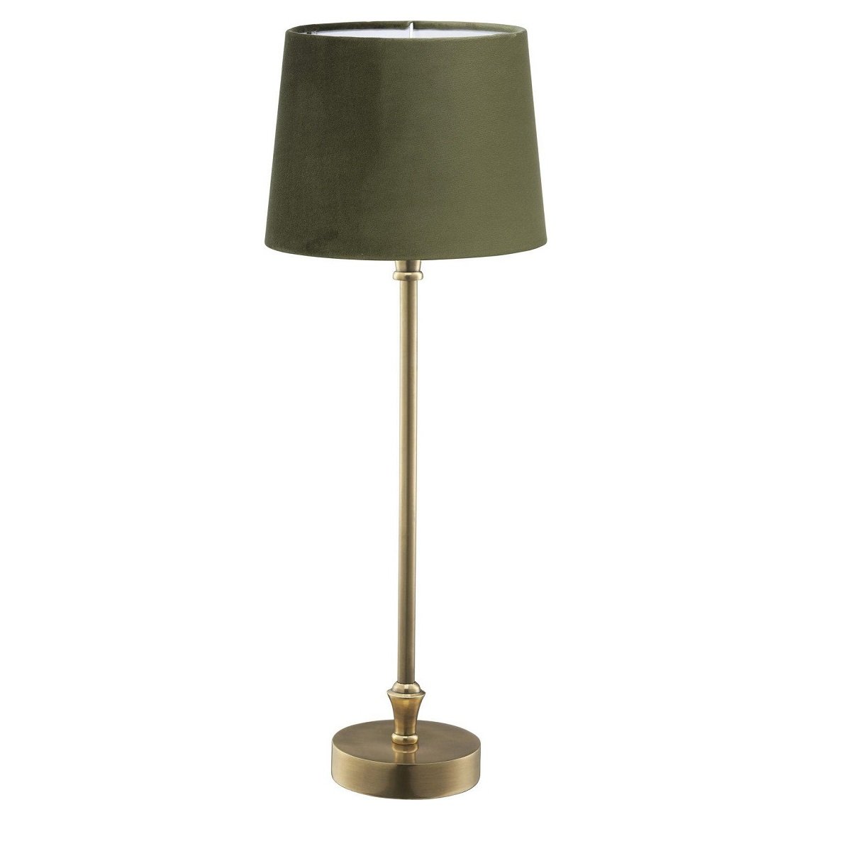 PR Home 71002-420-377 Tischleuchte Liam messing Schirm Samt Gr�n 59cm