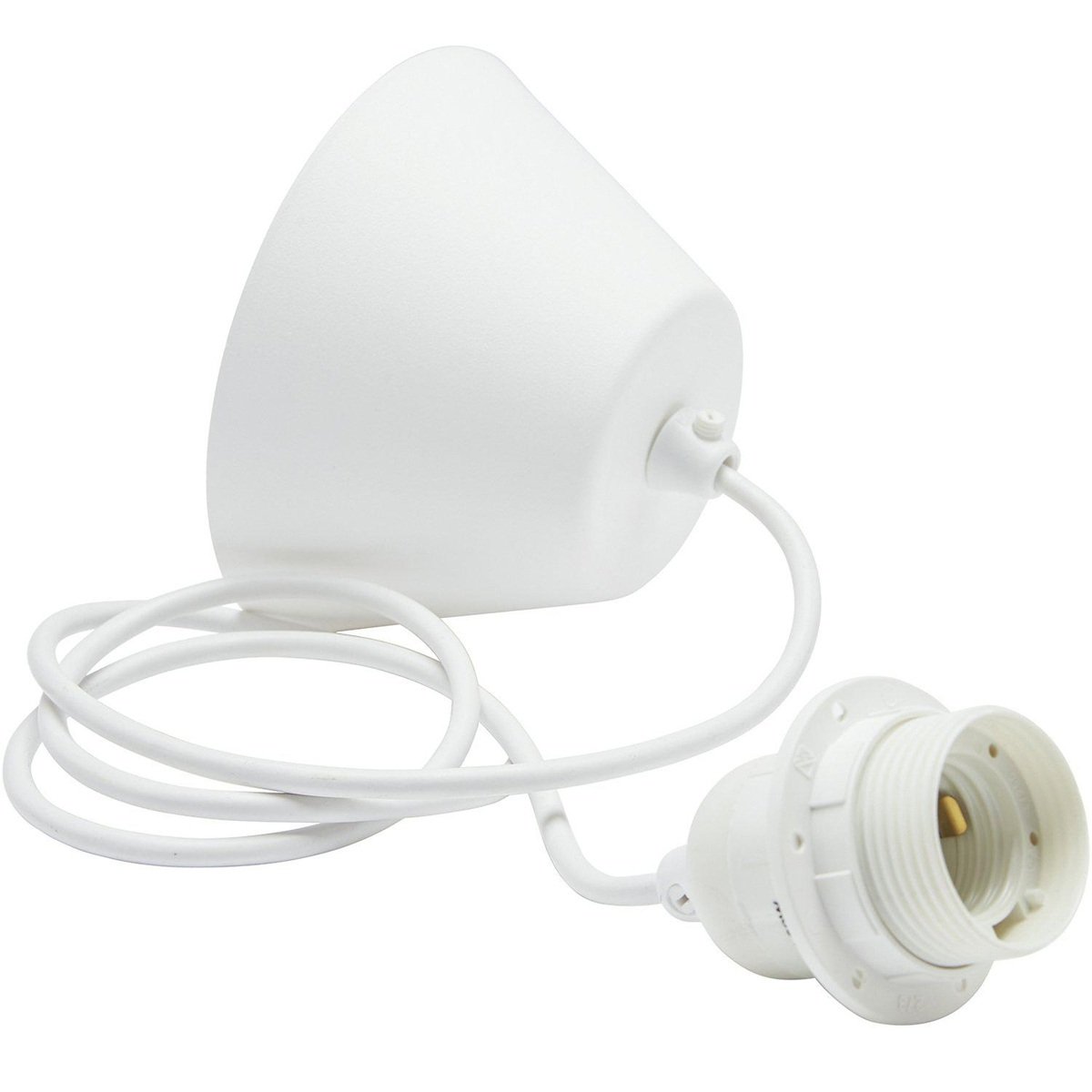 PR Home BT-01-N Baldachin mit Kabel und Fassung E27 wei� 120cm