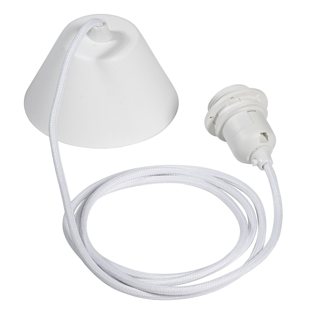PR Home TT-01-N Baldachin mit Kabel und Fassung E27 wei� 210cm
