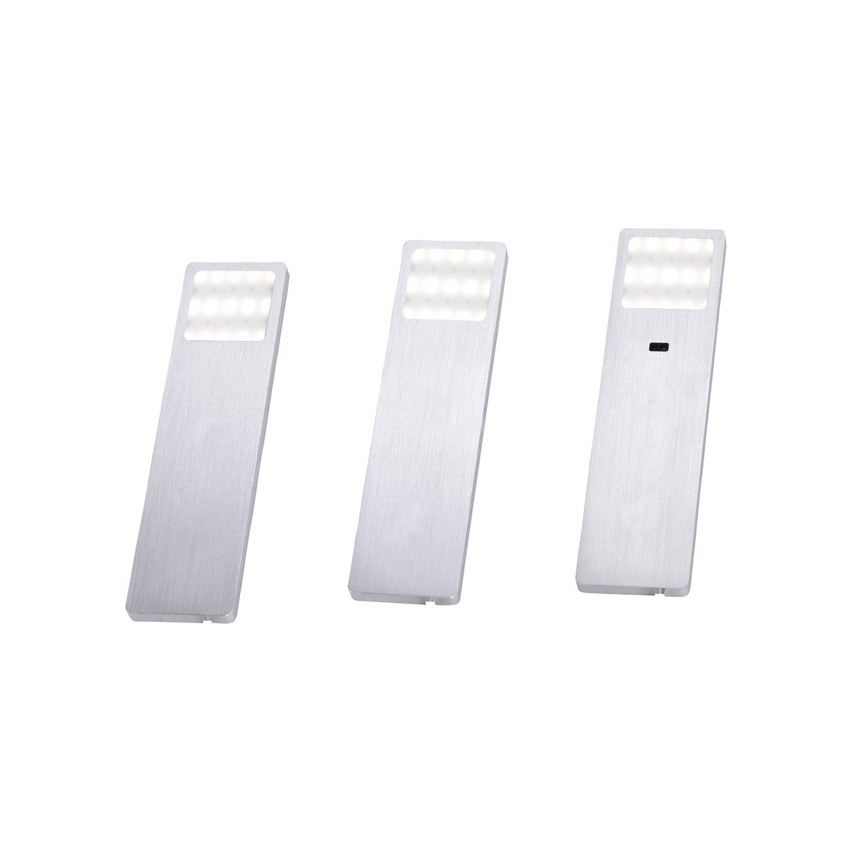 Paul Neuhaus 1120-95-3 LED Unterbauleuchten 3er Set aluminium mit Sensorschalter
