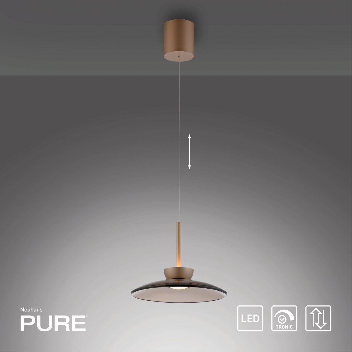 Paul Neuhaus 2191-97 PURE Moon Pendelleuchte bronce