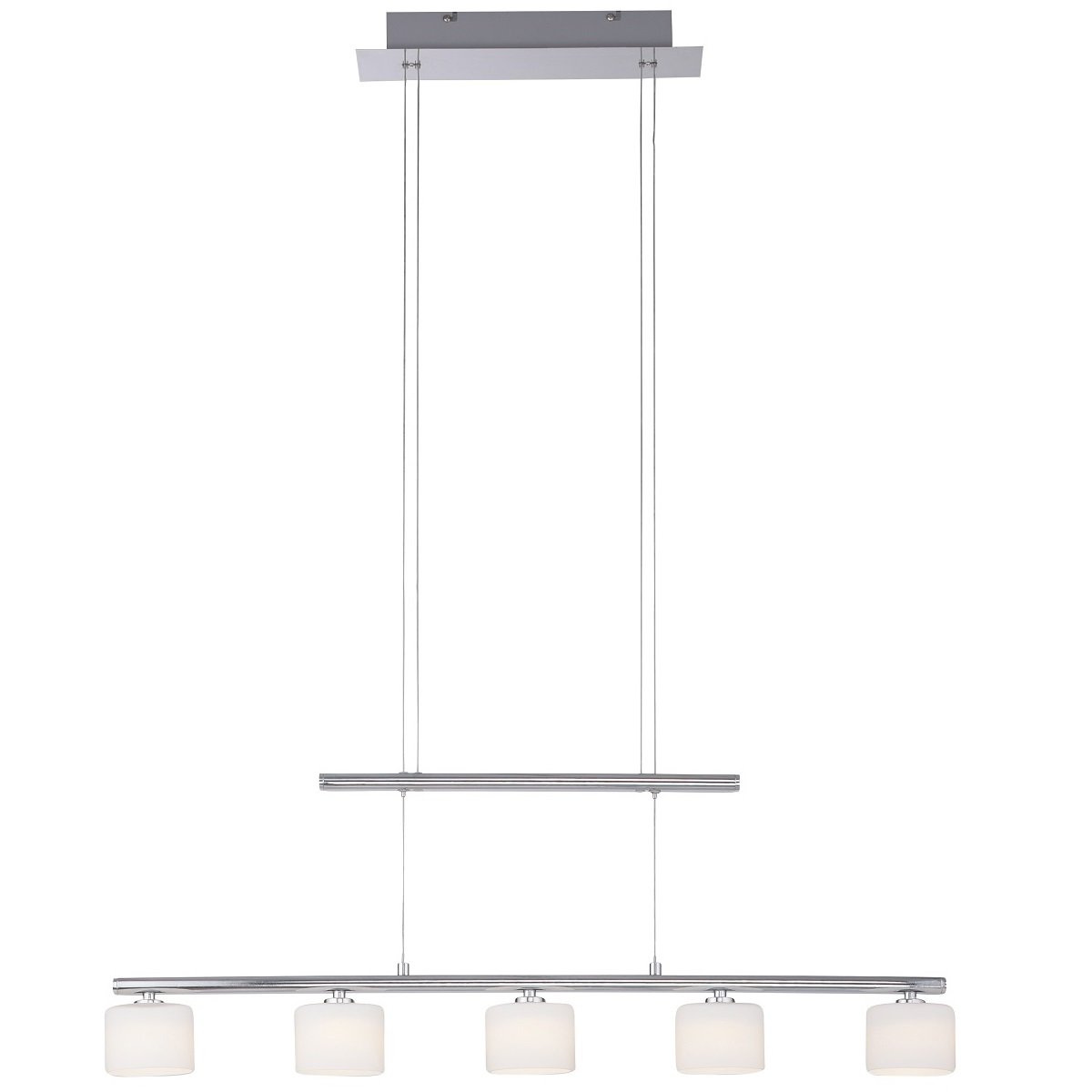 Paul Neuhaus 2209-55 HYDRA Pendelleuchte 5-flammig silberfarbig h�henverstellbar
