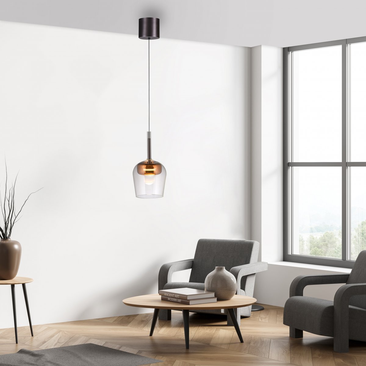 Paul Neuhaus 2741-20 Q-KON Pendelleuchte kupfer 1-flammig Smart Home