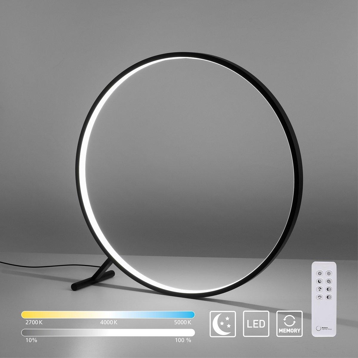 Paul Neuhaus 319-18 LED Stehleuchte Hula schwarz CCT