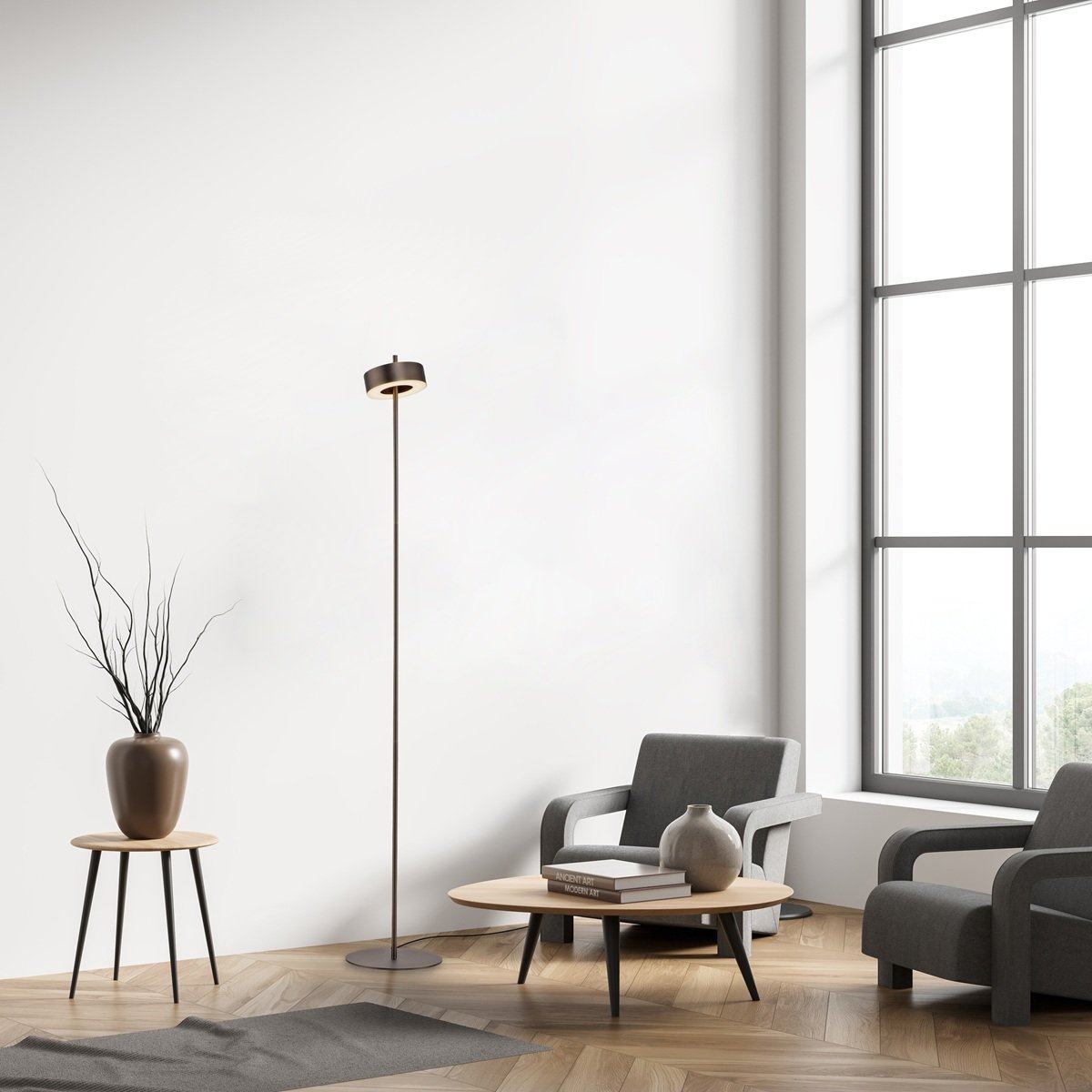 Paul Neuhaus 324-34 Q-ROTATE LED Stehleuchte dark-metal brown