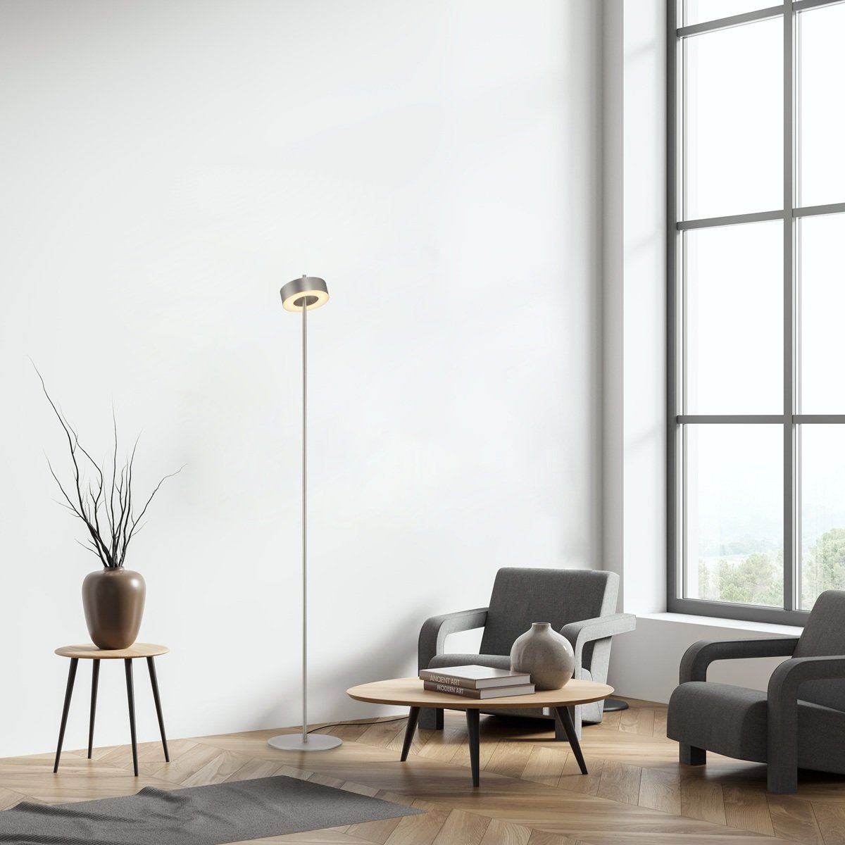 Paul Neuhaus 324-95 Q-ROTATE LED Stehleuchte aluminium