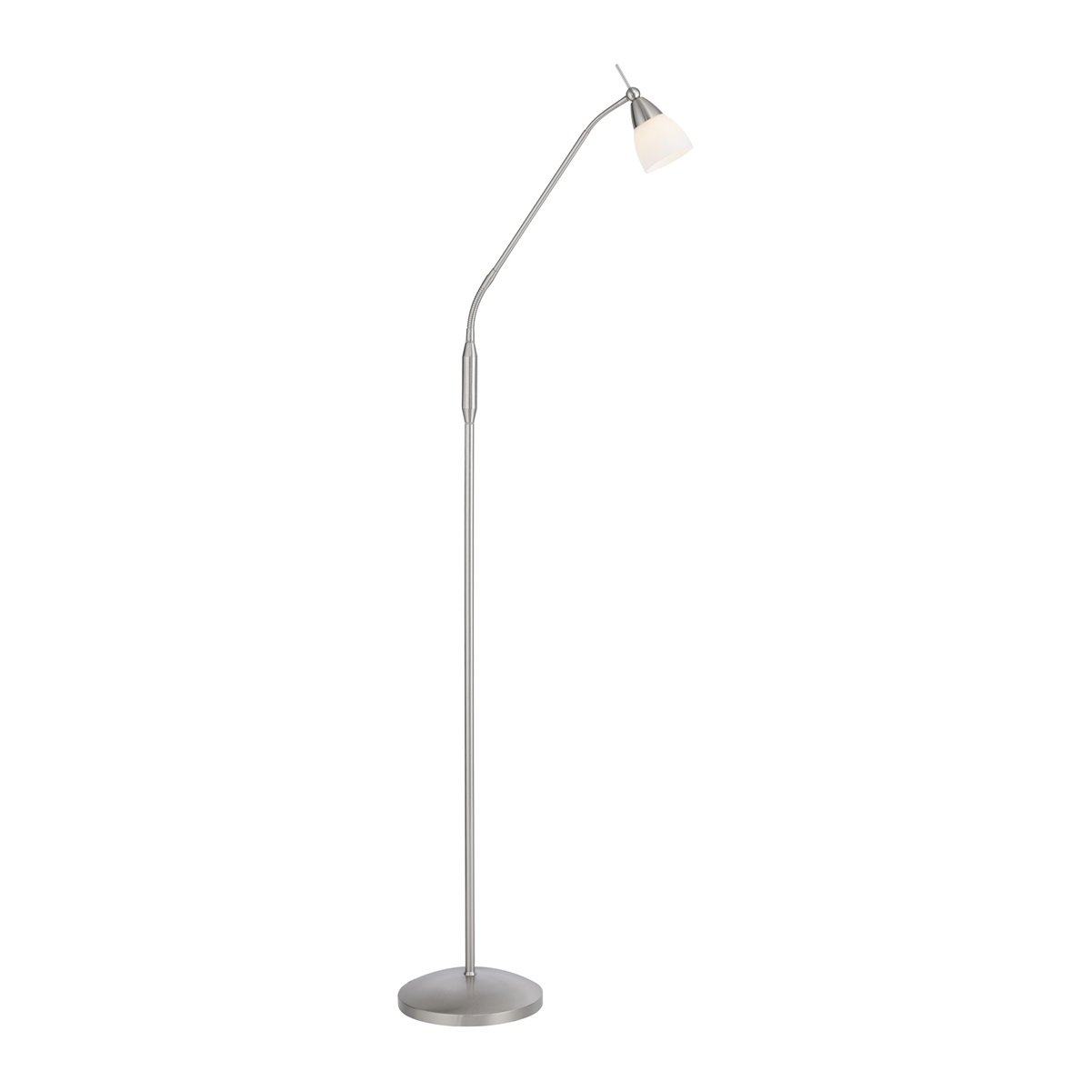 Paul Neuhaus 400-55 LED Stehleuchte silber Opalglas Touchdimmer 3000K