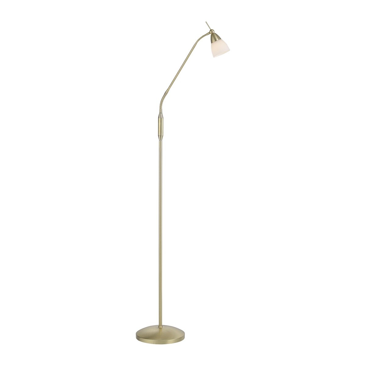 Paul Neuhaus 400-60 LED Stehleuchte messing matt Opalglas Touchdimmer 3000K