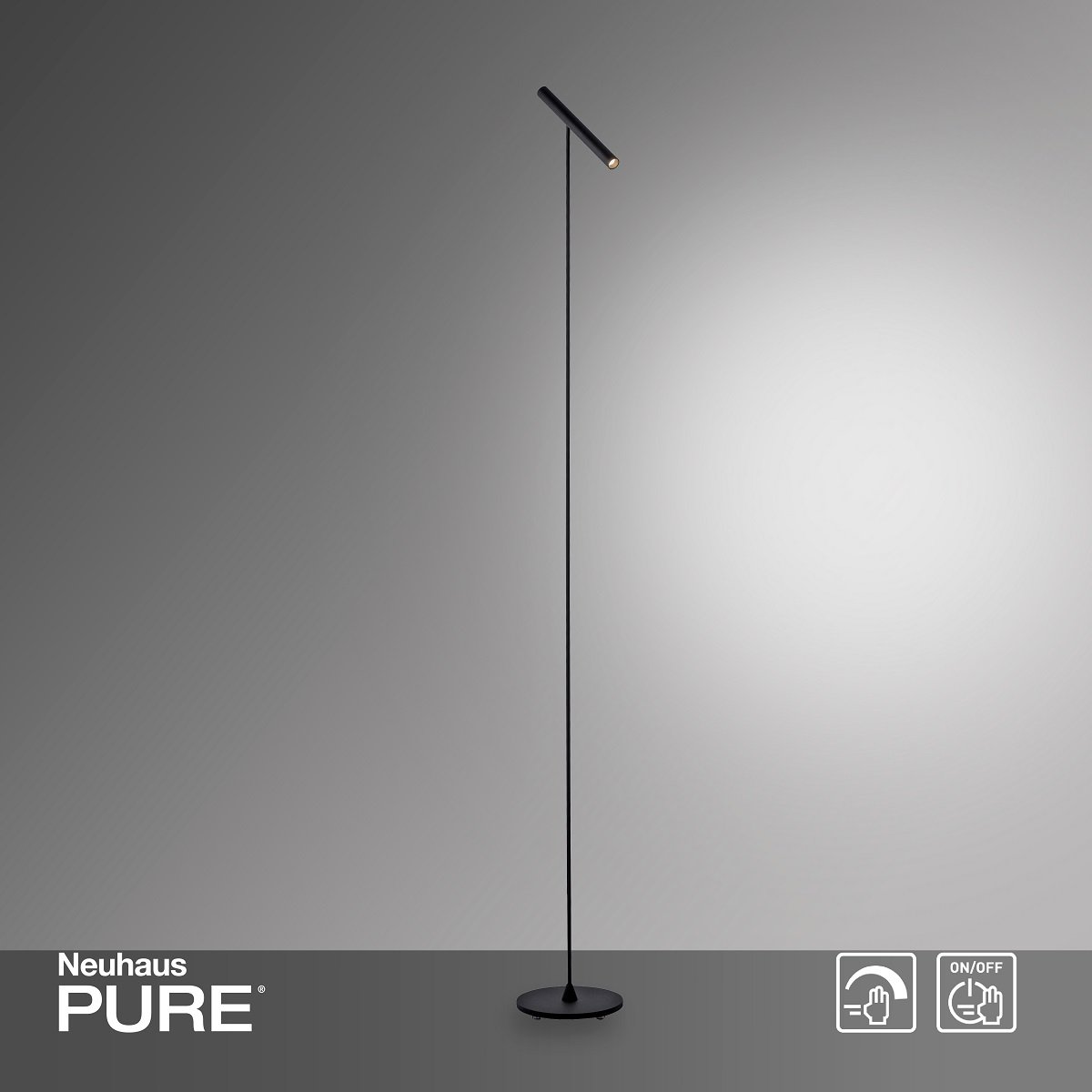 Paul Neuhaus 405-18 PURE-TUTUA LED Stehleuchte schwarz dimmbar