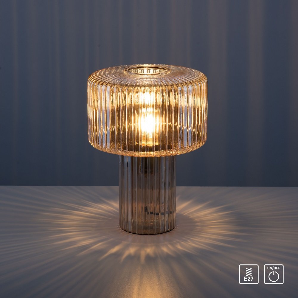 Paul Neuhaus 4092-27 Fungus Tischleuchte amber --> Leuchten & Lampen online  kaufen im Shop