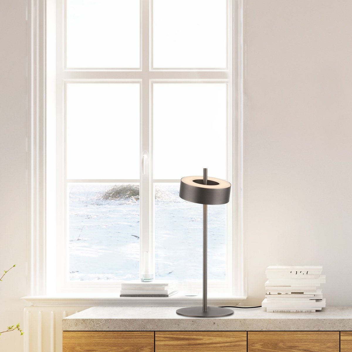 Paul Neuhaus 4324-34 Q-ROTATE LED Tischleuchte dark-metal brown
