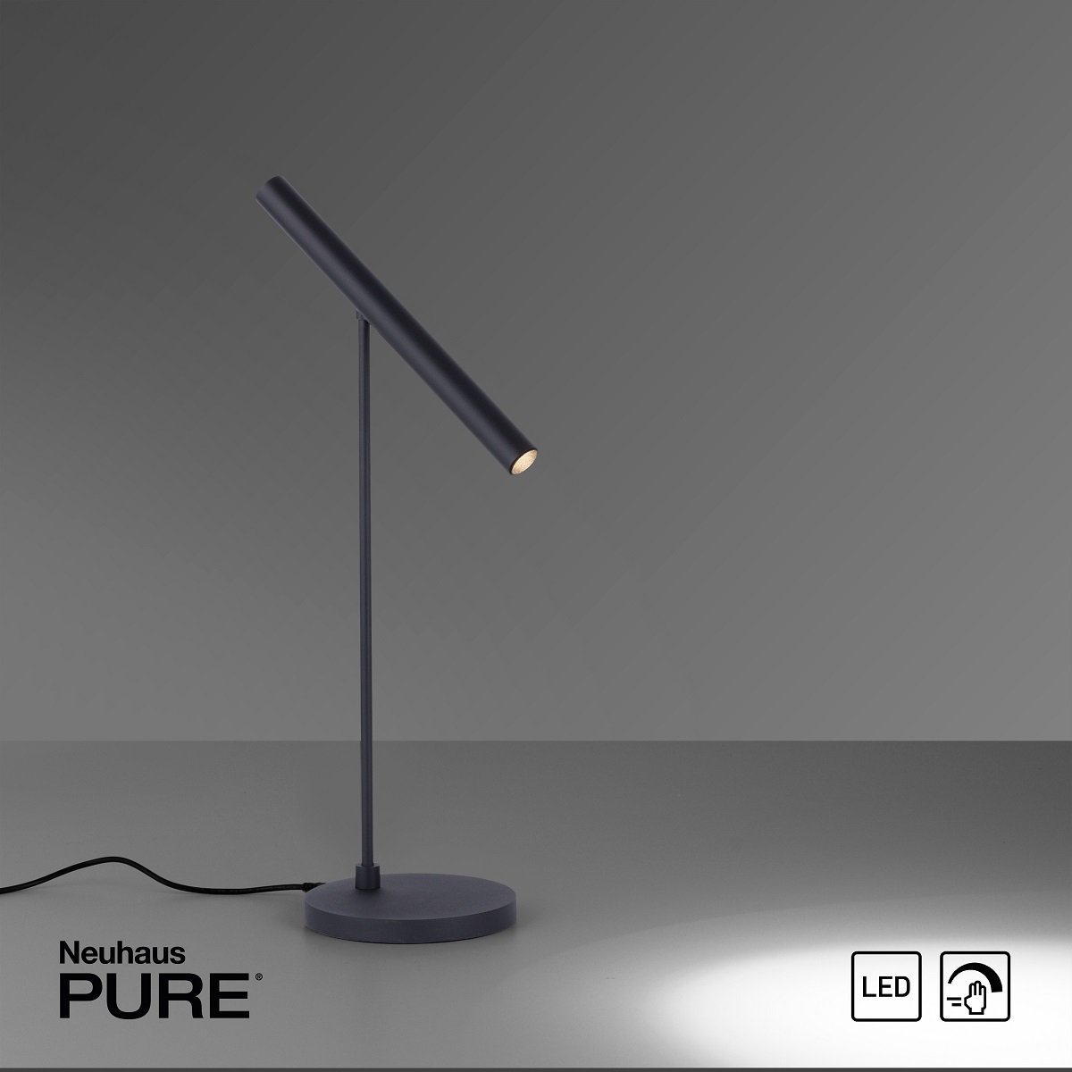Paul Neuhaus 4405-18 PURE-TUTUA LED Tischleuchte schwarz dimmbar