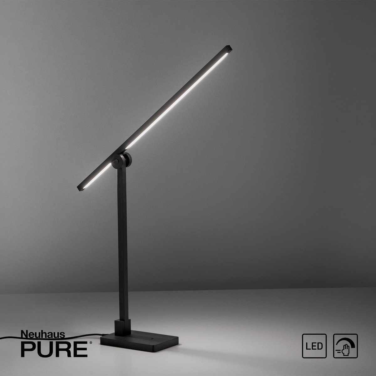 Paul Neuhaus 4407-18 PURE-GRAFO LED Tischleuchte schwarz dimmbar