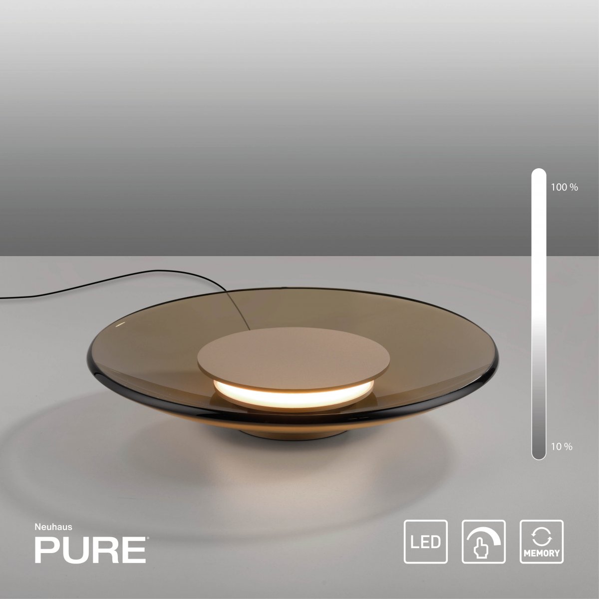 Paul Neuhaus 4594-97 PURE Moon Tischleuchte bronce dimmbar