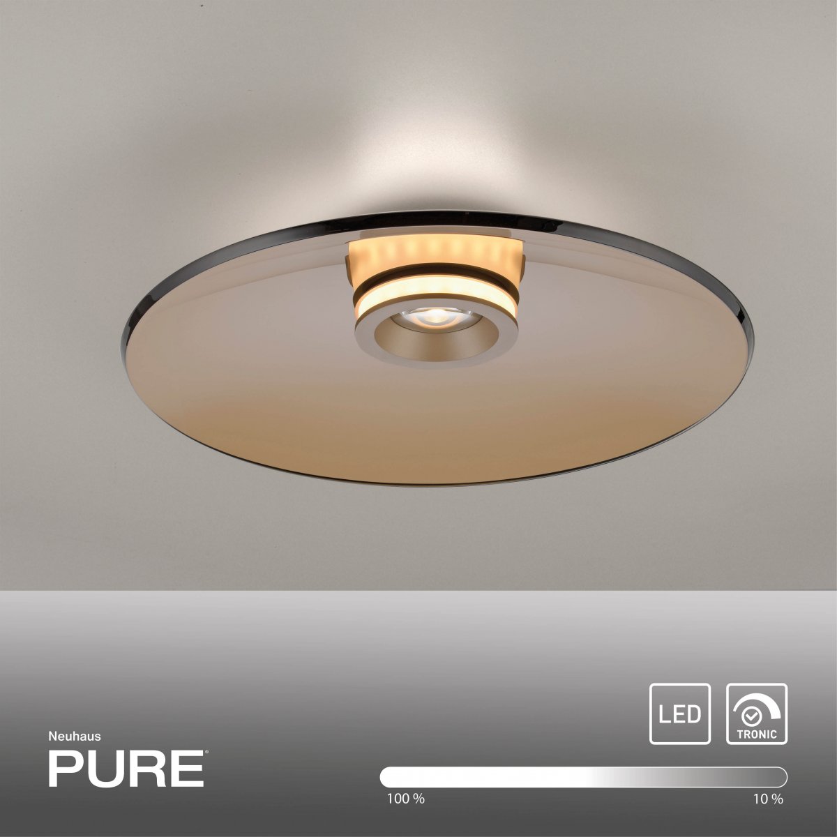 Paul Neuhaus 6095-97 PURE Moon Deckenleuchte bronce 50cm dimmbar