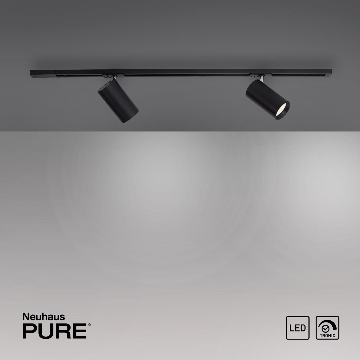 Paul Neuhaus 6214-18 PURE-TECHNIK LED Schienenleuchte schwarz dimmbar
