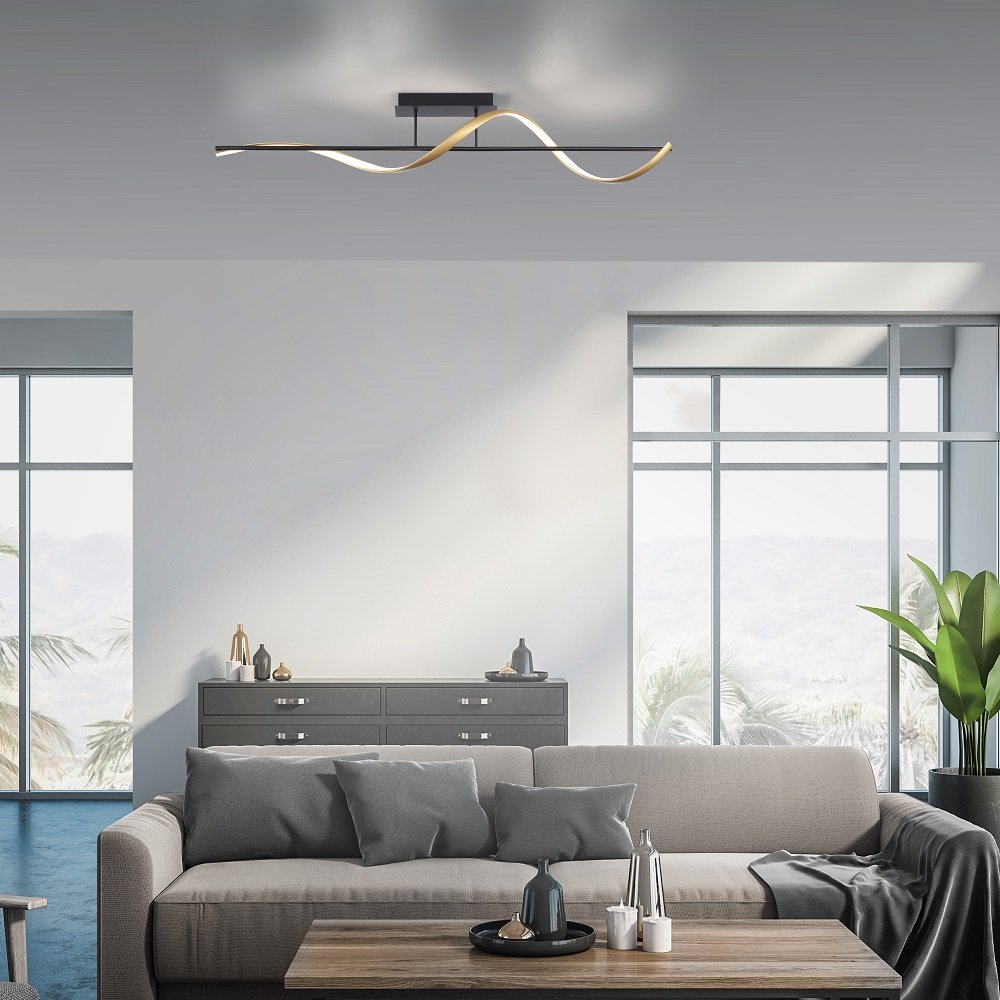 Paul Neuhaus 6385-13 Q-SWING LED Deckenleuchte anthrazit messing 