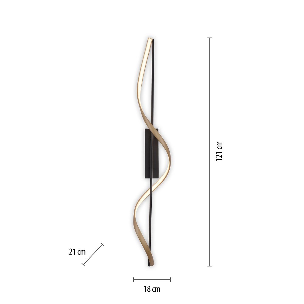Paul Neuhaus 6385-13 Q-SWING LED Deckenleuchte anthrazit messing  