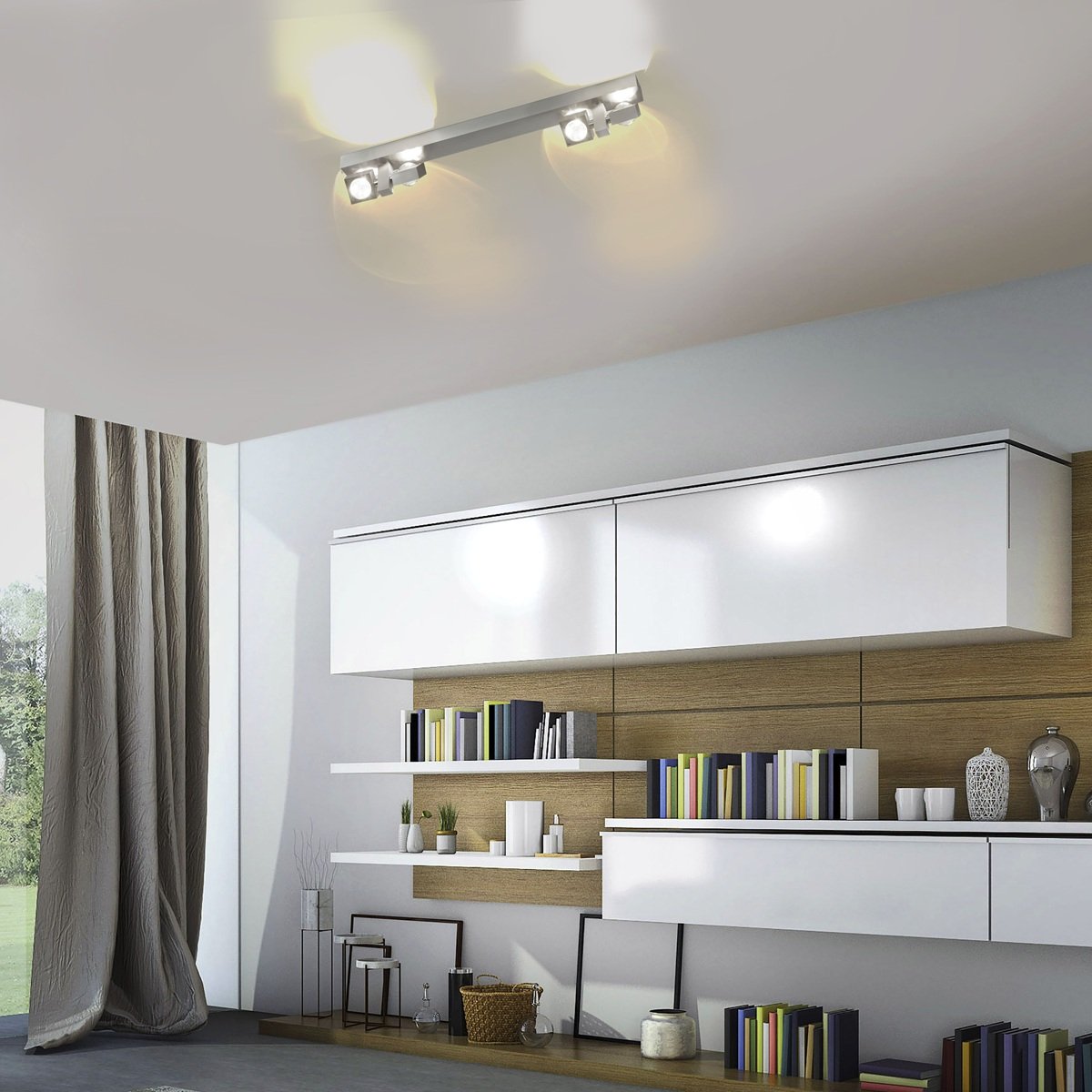 Paul Neuhaus 6471-95 Q-NEMO LED Deckenleuchte aluminium