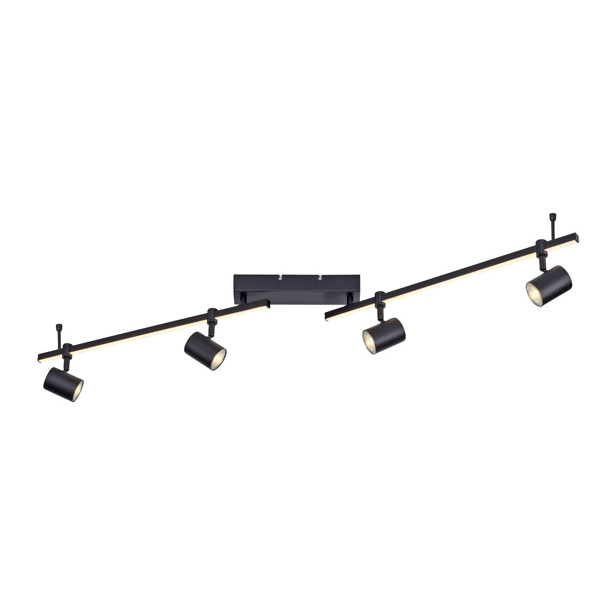 Paul Neuhaus 6525-18 BARIK LED Deckenleuchte 4-flammig Schwarz