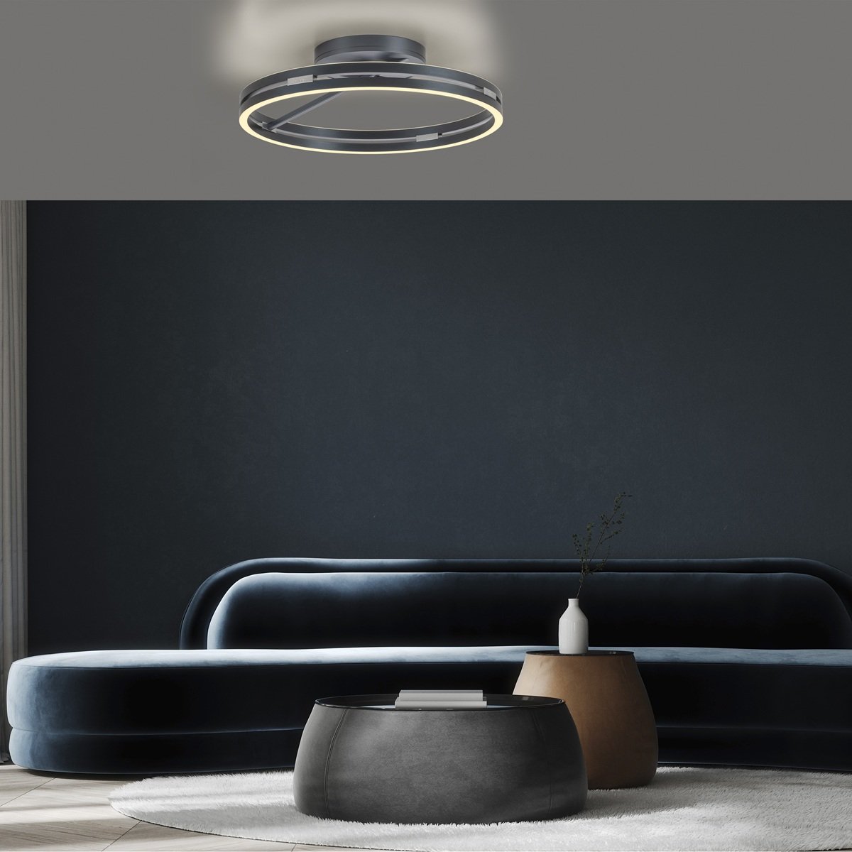 Paul Neuhaus 6552-15 Neuhaus PURE Loop LED Deckenleuchte mystic grey 2700-5000 K