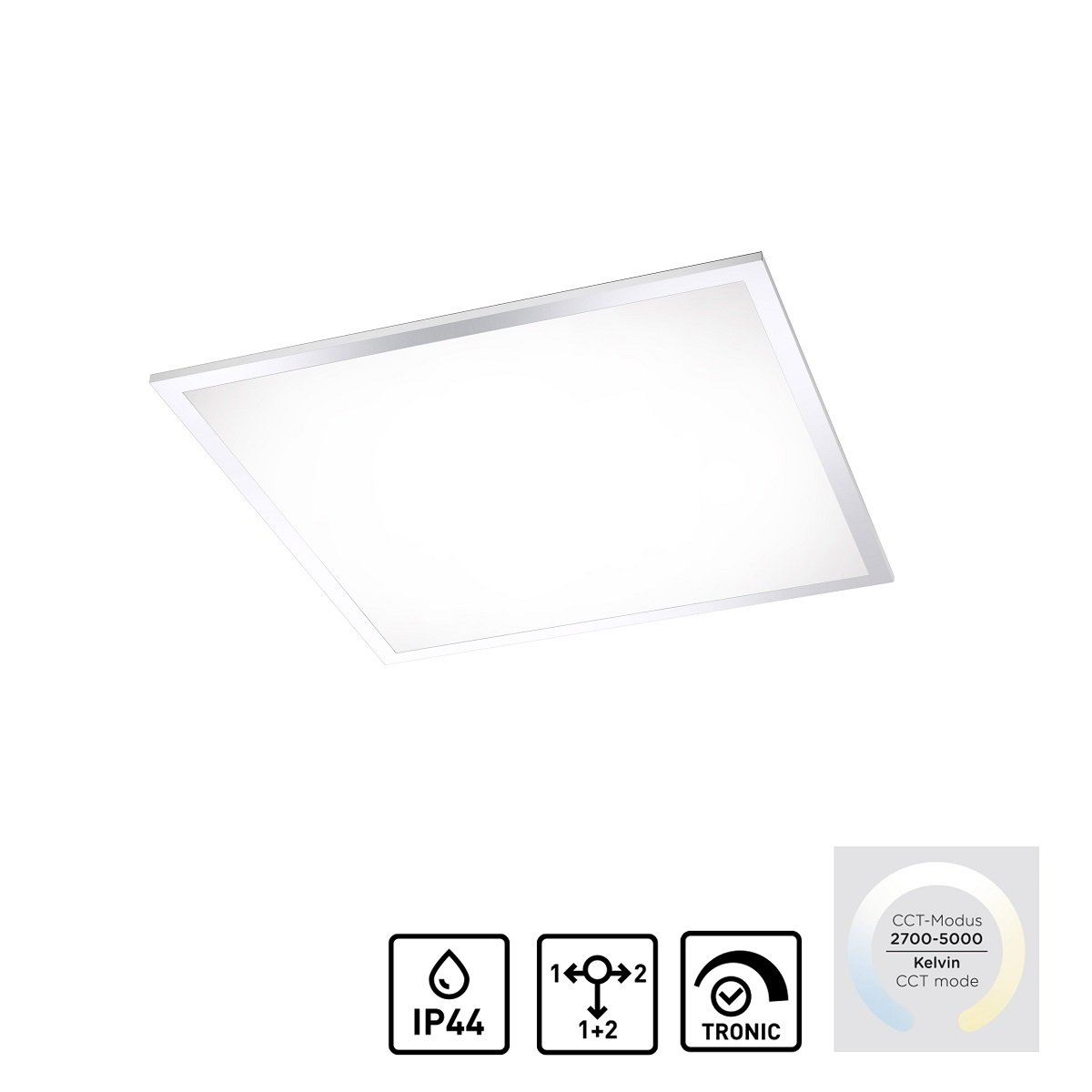 Paul Neuhaus 8111-17 FLAG LED-Panel quadratisch 45x45cm chrom CCT IP44
