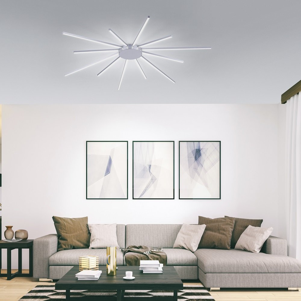 Paul Neuhaus 8295-95 Q-SUNSHINE Deckenleuchte aluminium --> Leuchten &  Lampen online kaufen im Shop
