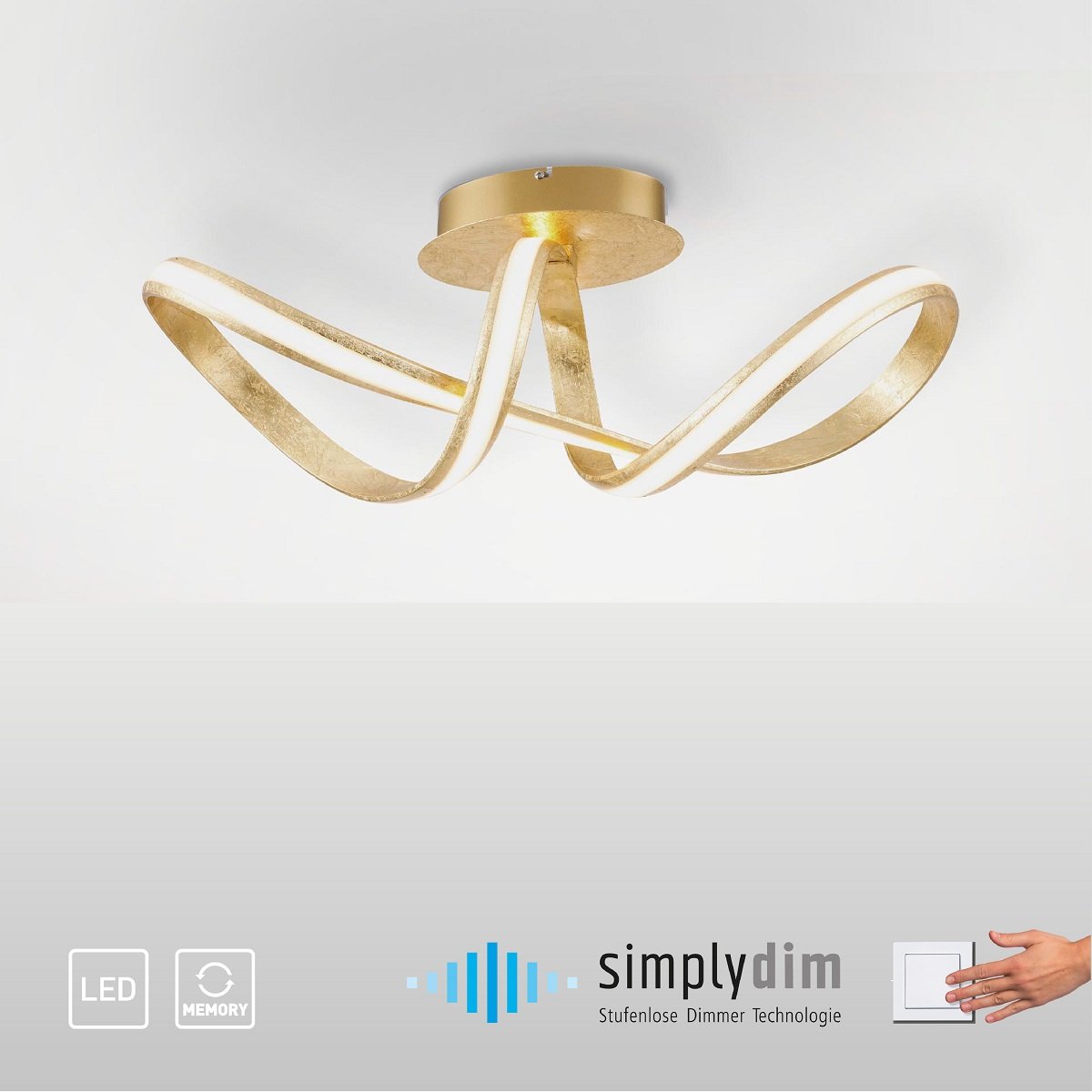 Paul Neuhaus 8331-12 MELINDA Deckenleuchte gold --> Leuchten & Lampen  online kaufen im Shop | Deckenlampen