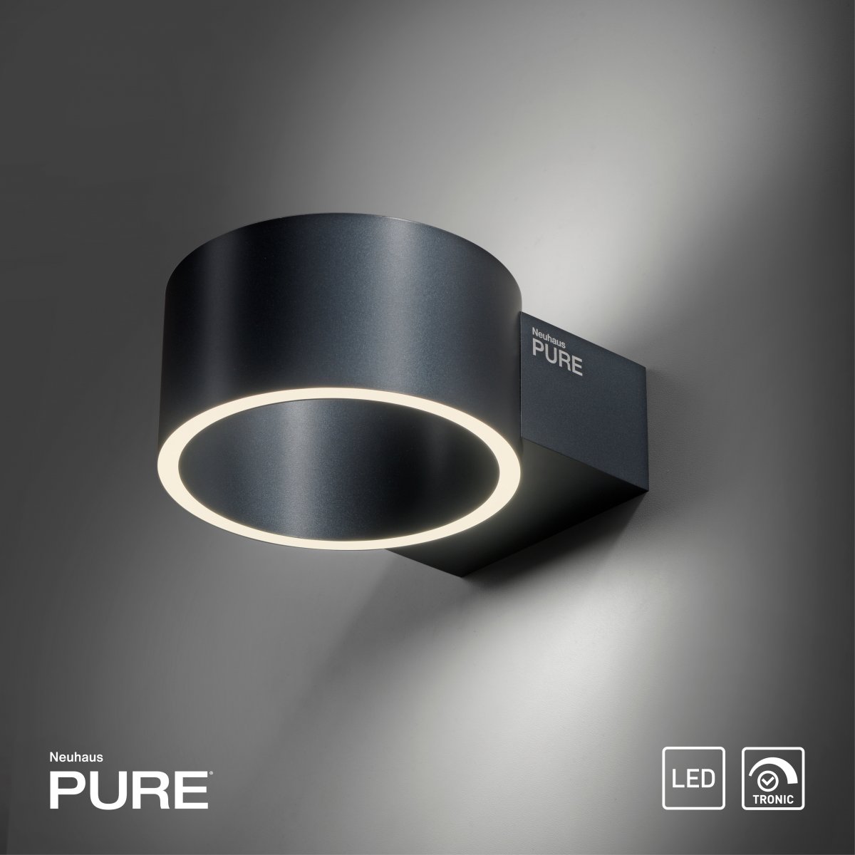 Paul Neuhaus 8561-15 Neuhaus PURE Clipse LED Wandleuchte mystic grey
