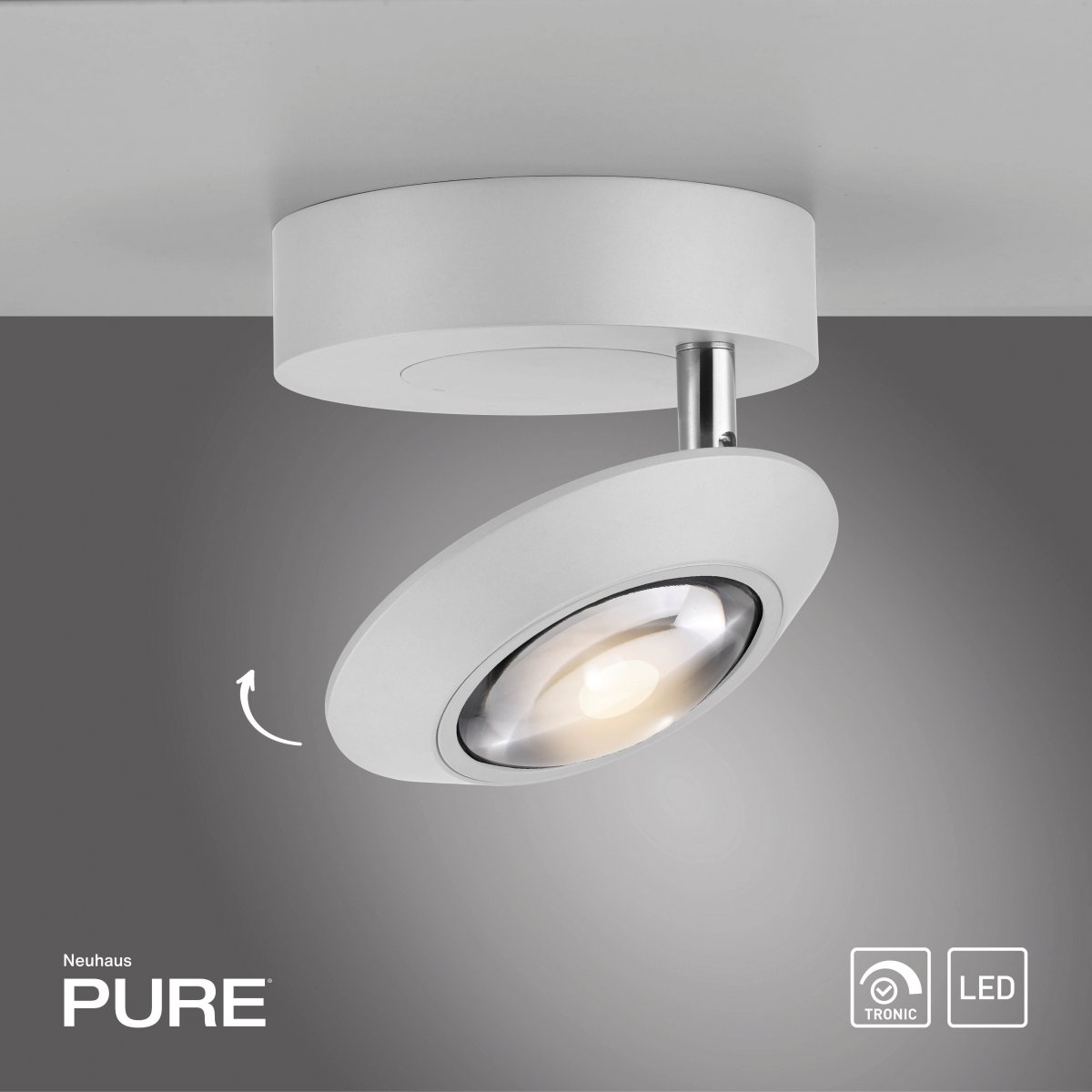 Paul Neuhaus 9051-16 PURE Oculis Deckenleuchte snow 1-flammig