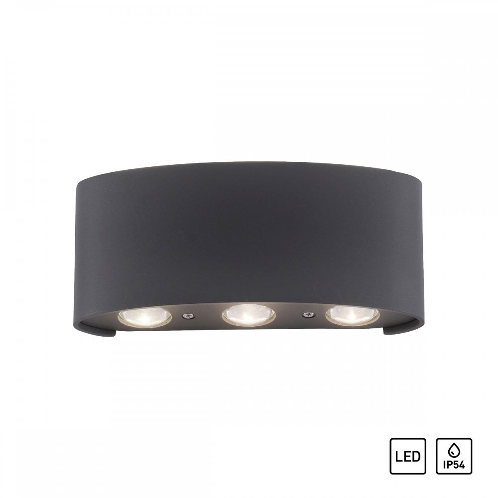 Paul Neuhaus 9488-13 Carlo LED Wandleuchte außen anthrazit IP54 