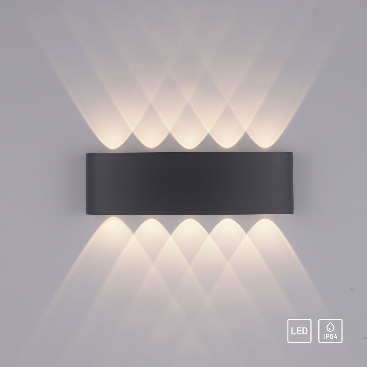 Paul Neuhaus 9489-13 Carlo LED Wandleuchte au�en anthrazit IP54