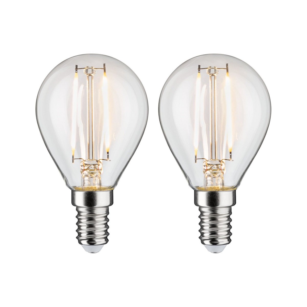 Paulmann 28857 LED Filament Tropfen 2x2,7W E14 Klar Warmwei�
