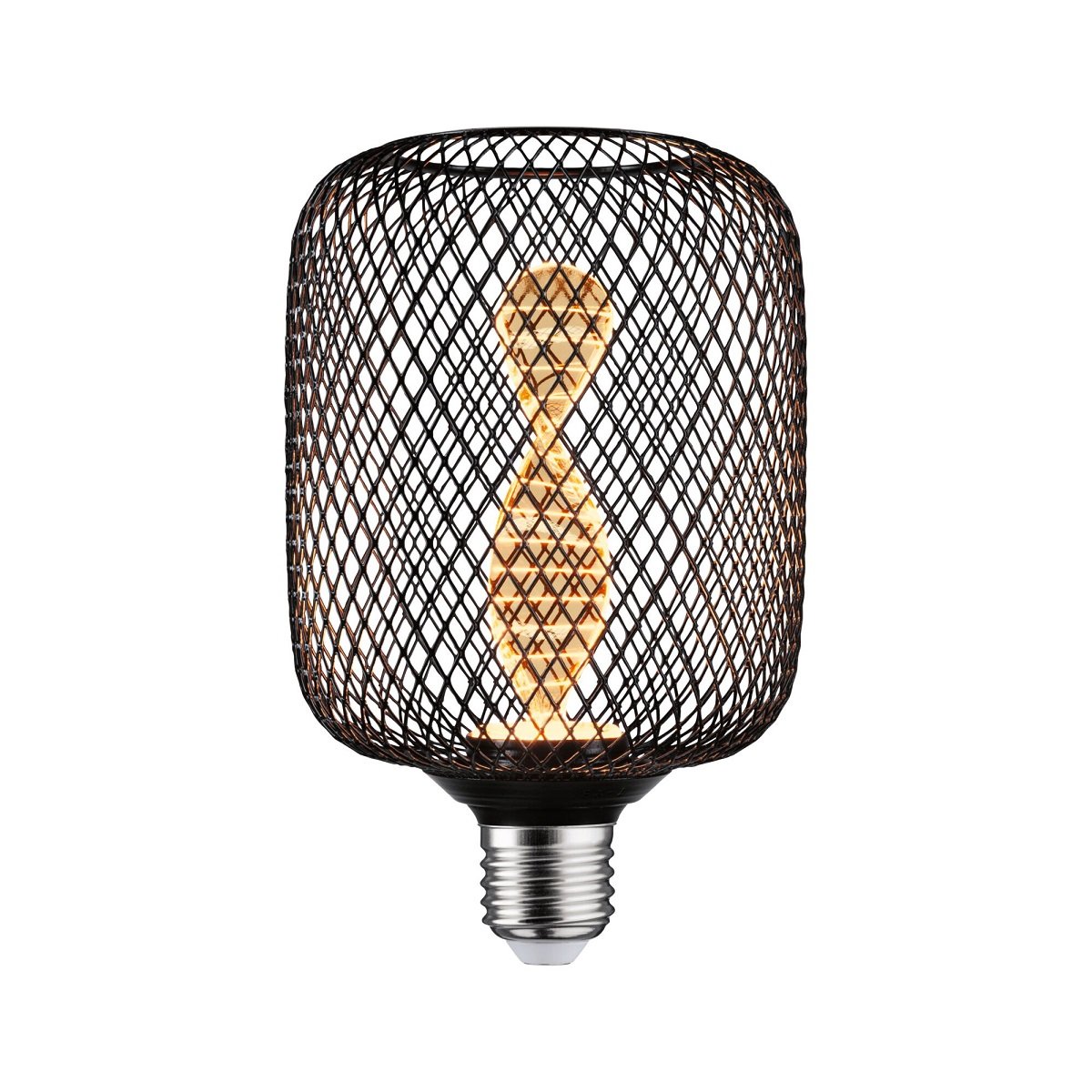 Paulmann 29082 LED Lichtquelle Zyl Helix E27 Goldlicht Metall schwarz