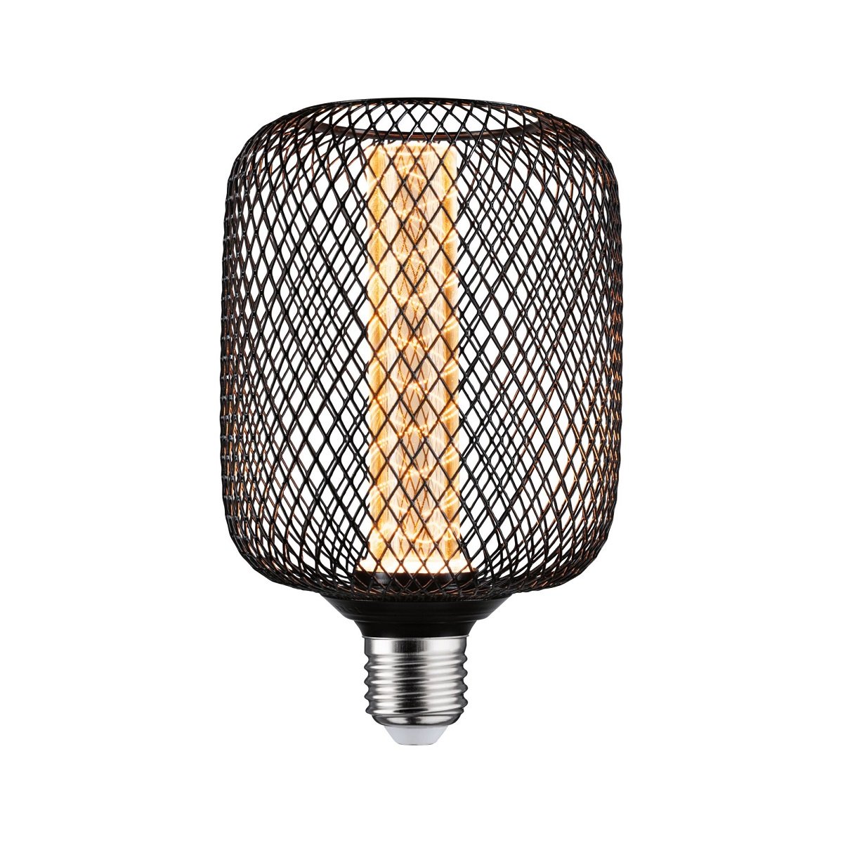 Paulmann 29083 LED Lichtquelle Zyl Spiral E27 Goldlicht Metall schwarz
