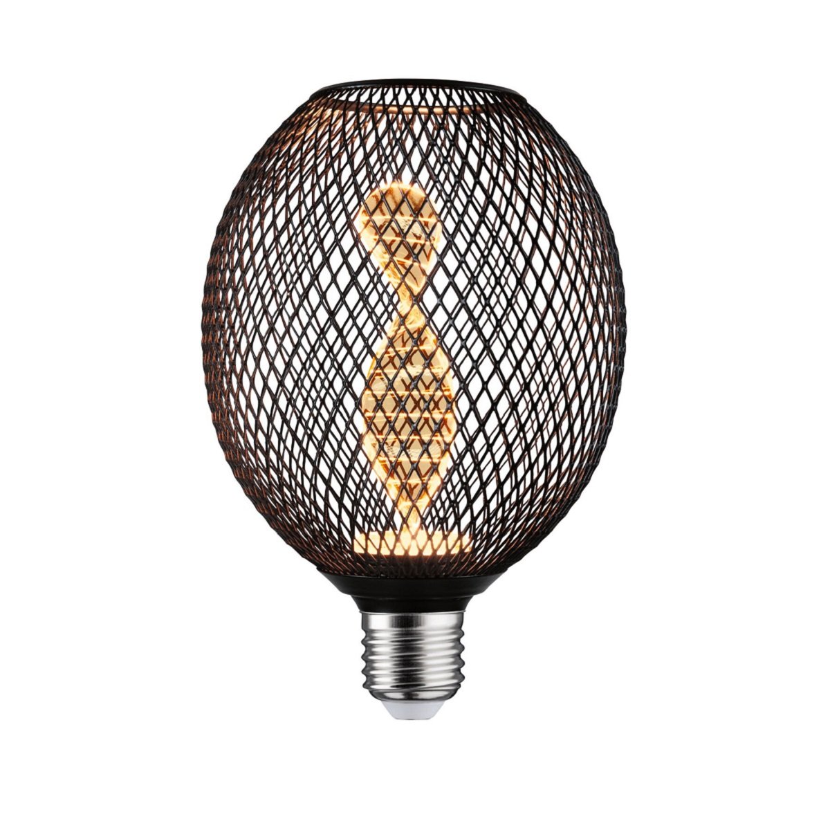 Paulmann 29086 LED Lichtquelle Globe Helix E27 Goldlicht Metall schwarz