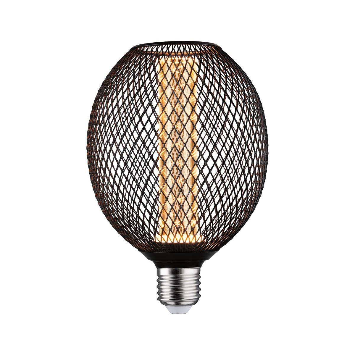Paulmann 29087 LED Lichtquelle Globe Spiral E27 Goldlicht Metall schwarz  --> Leuchten & Lampen online kaufen im Shop